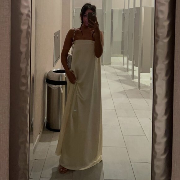 Yellow Antonio Melani Strapless Maxi Dress - Picture 3 of 4